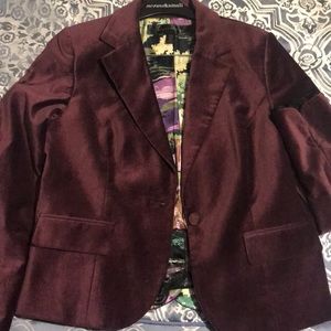 Purple Velvet Blazer with Lace Dets!